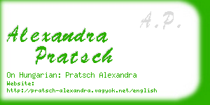 alexandra pratsch business card